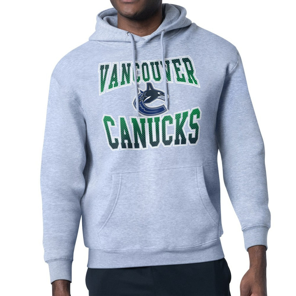 NHL Gray Vancouver Canucks Starter Comic Style Team Graphic Hoodie