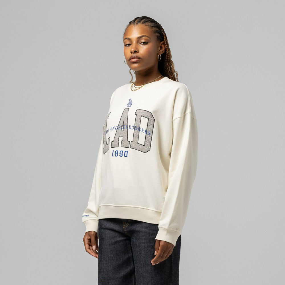 MLB Los Angeles Dodgers Mitchell & Ness Women's Premium Crewneck Sweatshirt