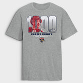 NHL Gray Brad Marchand Florida Panthers 1,000 Career Points Legacy T-Shirt