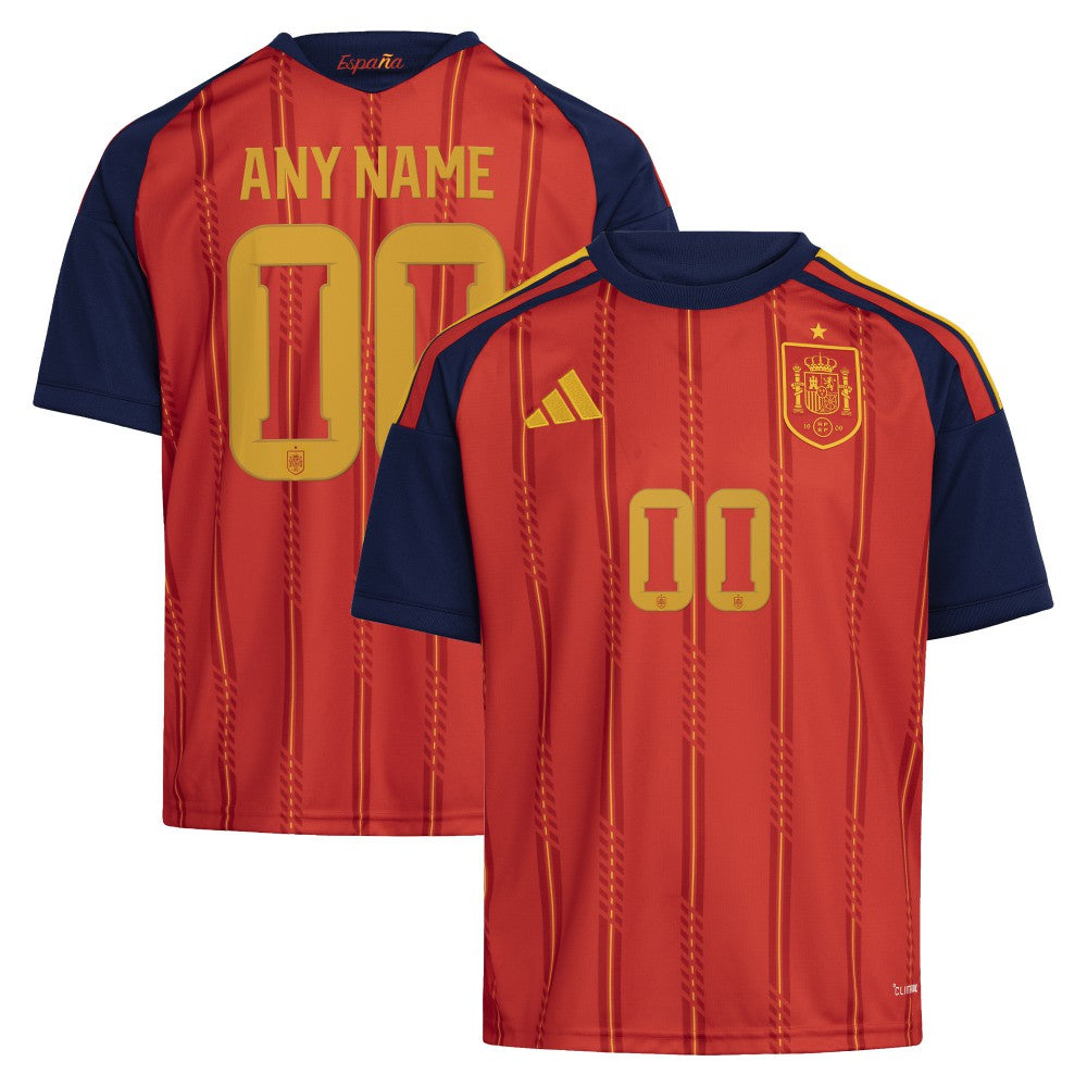Spain National Team Youth FIFA x World Cup 2026 Home Replica Custom Jersey - Adidas Red