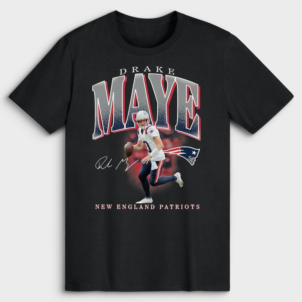Drake Maye Player Hype T-Shirt - New England Patriots