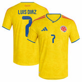 Luis Diaz Colombia National Team 2026 Home Jersey - Adidas Yellow