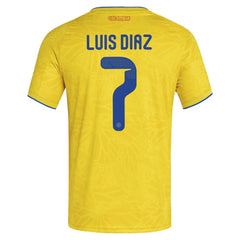 Luis Diaz Colombia National Team 2026 Home Replica Jersey - Adidas Yellow