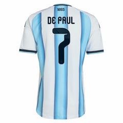 Rodrigo De Paul Argentina National Team 2026 Home Jersey - Adidas White
