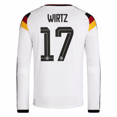Florian Wirtz Germany National Team 2026 Home Replica Long Sleeve Jersey - Adidas White