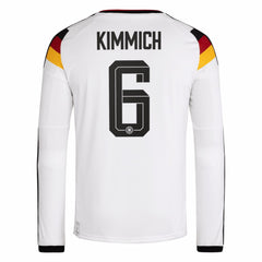 Joshua Kimmich Germany National Team 2026 Home Replica Long Sleeve Jersey - Adidas White