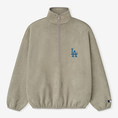 MLB Los Angeles Dodgers Fear of God x MLB Unisex Modern Suede Half-Zip Jacket