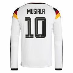 Jamal Musiala Germany National Team 2026 Home Replica Long Sleeve Jersey - Adidas White
