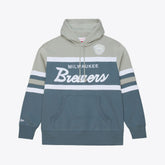 MLB Milwaukee Brewers Mitchell & Ness Cooperstown Collection Thunderstorm Head Coach Hoodie