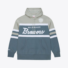 MLB Milwaukee Brewers Mitchell & Ness Cooperstown Collection Thunderstorm Head Coach Hoodie