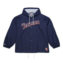 MLB San Diego Padres Mitchell & Ness Full-Snap Hooded Coaches Jacket