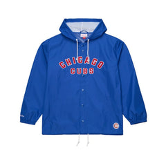 MLB Chicago Cubs Mitchell & Ness Full-Snap Hooded Coaches Jacket