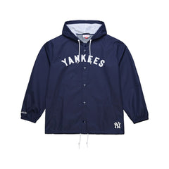 MLB New York Yankees Mitchell & Ness Full-Snap Hooded Coaches Jacket