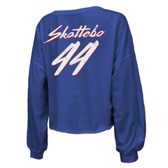 Cam Skattebo Majestic Threads Women's Script Name & Number Long Sleeve T-Shirt - New York Giants