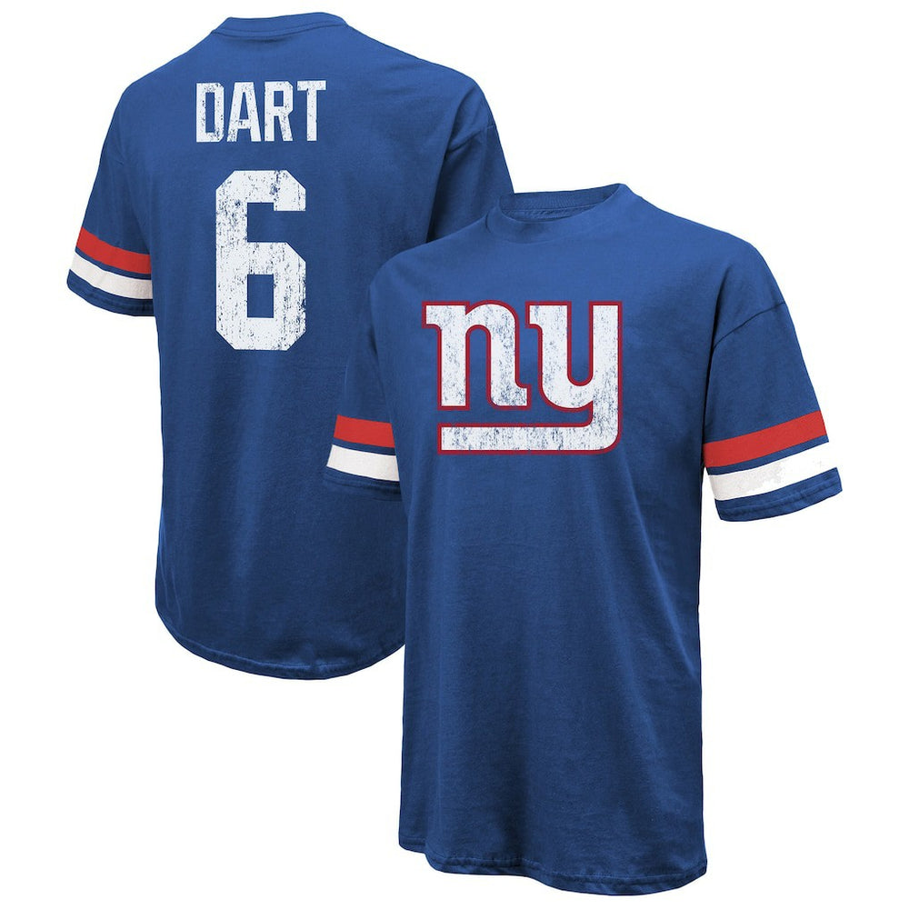 Jaxson Dart Majestic Threads Oversized T-Shirt - New York Giants