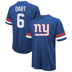 Jaxson Dart Majestic Threads Oversized T-Shirt - New York Giants
