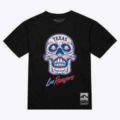 MLB Texas Rangers Mitchell & Ness Women's Sugar Skull Boxy T-Shirt