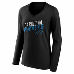 Women's Hustle Long Sleeve V-Neck T-Shirt - Carolina Panthers
