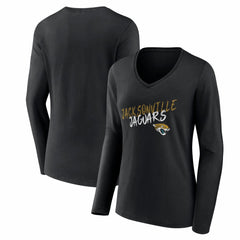 Women's Hustle Long Sleeve V-Neck T-Shirt - Jacksonville Jaguars