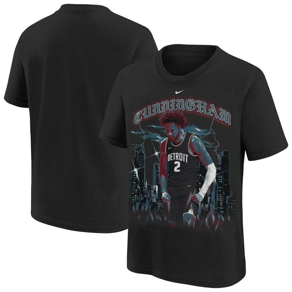 NBA Cade Cunningham Detroit Pistons Youth City Edition Player T-Shirt sale