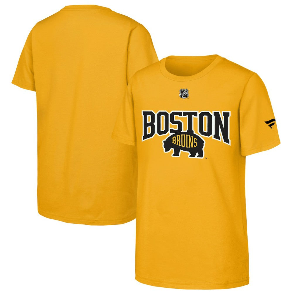 NHL Gold Boston Bruins Fanatics Youth 2026 NHL Stadium Series Authentic Locker Room T-Shirt