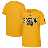 NHL Gold Boston Bruins Fanatics Youth 2026 NHL Stadium Series Authentic Locker Room T-Shirt
