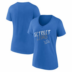 Women's Hustle V-Neck T-Shirt - Detroit Lions