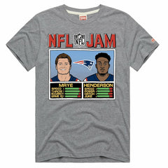 Drake Maye & TreVeyon Henderson Homage Unisex NFL Jam Tri-Blend T-Shirt - New England Patriots