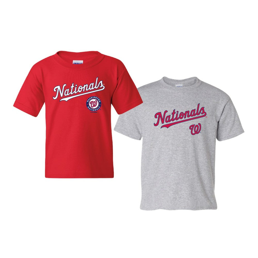 MLB Washington Nationals Soft as a Grape Youth 2-Pack Logo T-Shirt Set
