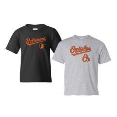 MLB Baltimore Orioles Soft as a Grape Youth 2-Pack Logo T-Shirt Set