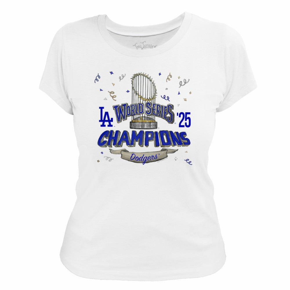 MLB Los Angeles Dodgers Tiny Turnip Women's 2025 World Series Champions Parade T-Shirt