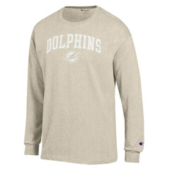 White Ink Jersey Long Sleeve T-Shirt - Miami Dolphins