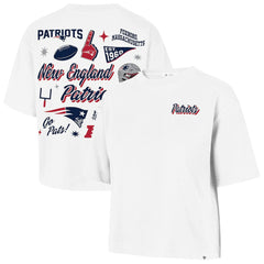 '47 Women's Collage Script Reed City T-Shirt - New England Patriots