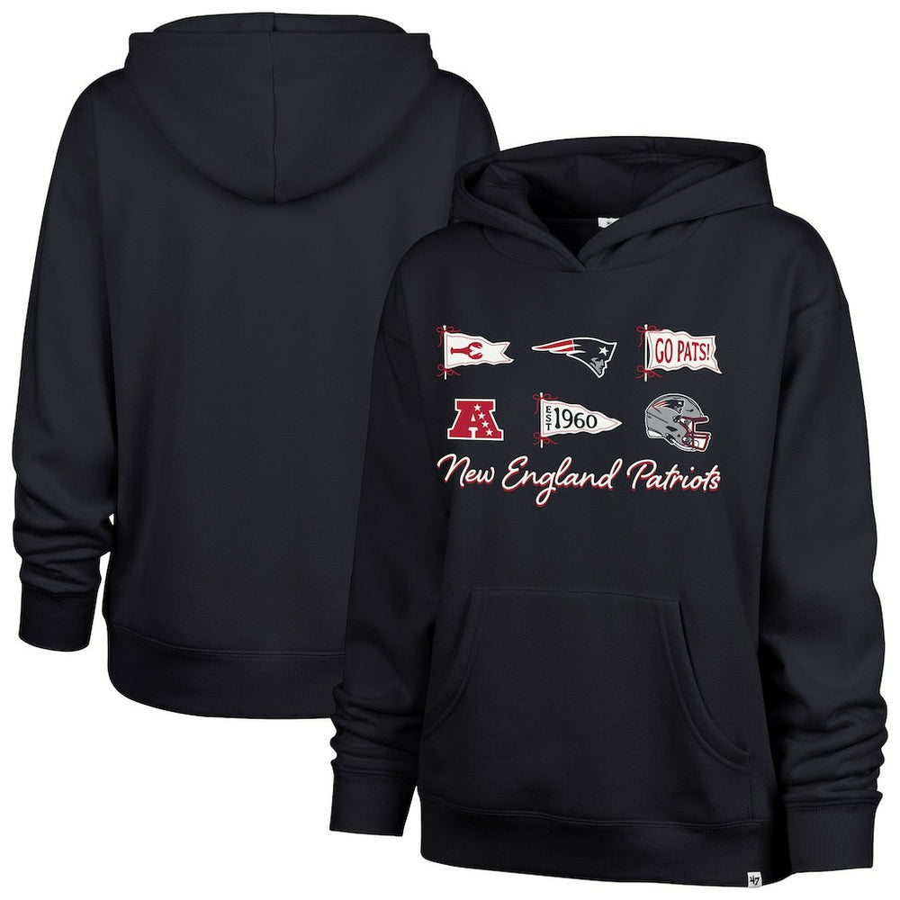 '47 Women's Bow & Banners Naomi Hoodie - New England Patriots