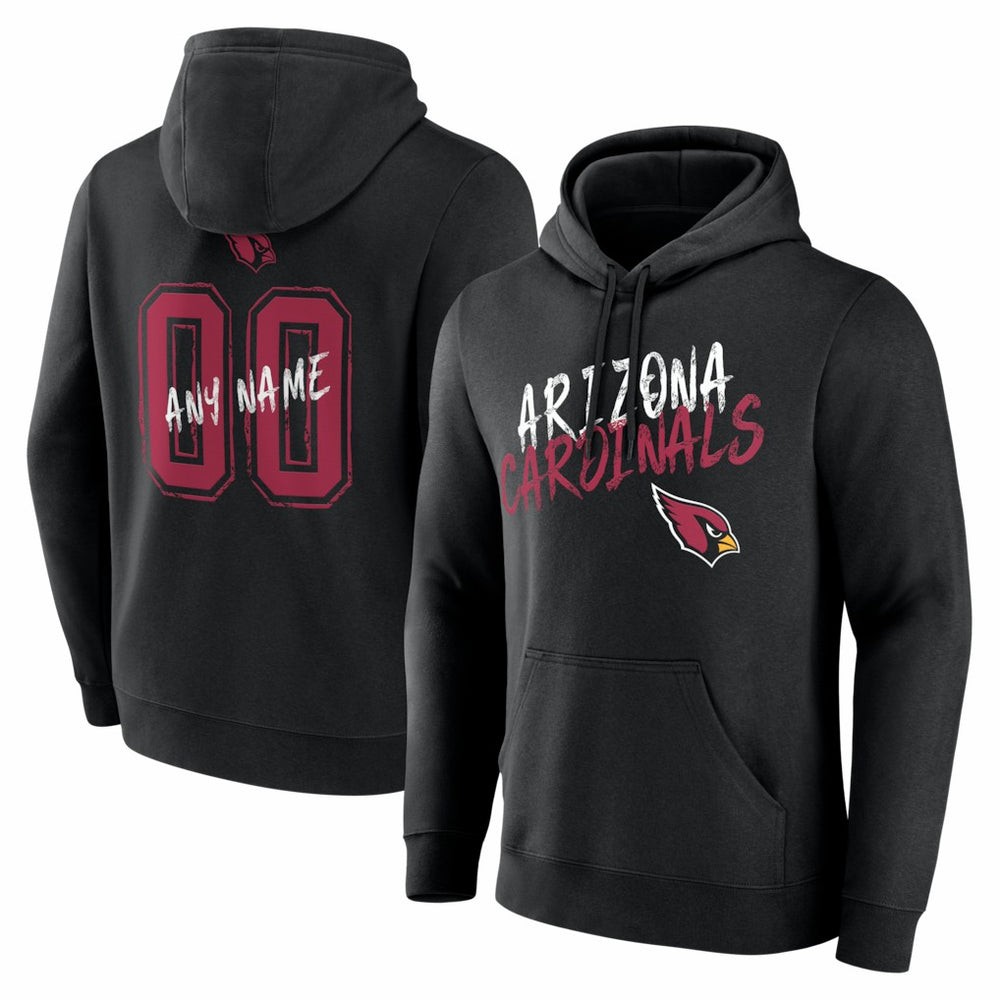 Hustle Personalized Name & Number Hoodie - Arizona Cardinals