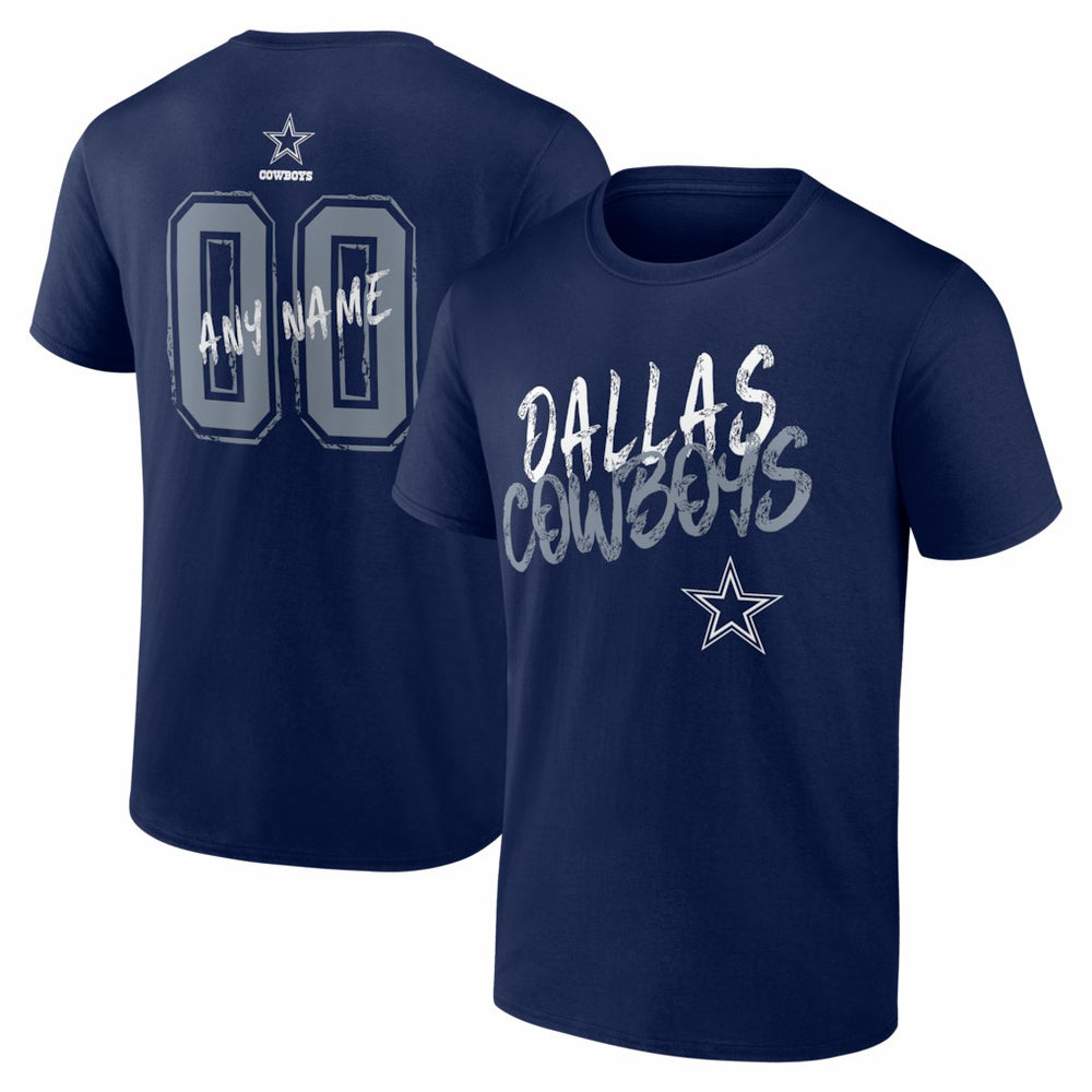 Hustle Personalized Name & Number T-Shirt - Dallas Cowboys