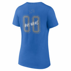 Women's Hustle Personalized Name & Number V-Neck T-Shirt - Detroit Lions