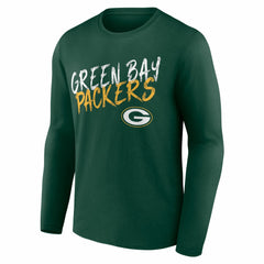 Hustle Personalized Name & Number Long Sleeve T-Shirt - Green Bay Packers