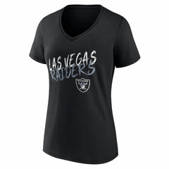 Women's Hustle Personalized Name & Number V-Neck T-Shirt - Las Vegas Raiders