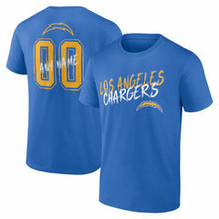 Hustle Personalized Name & Number T-Shirt - Los Angeles Chargers