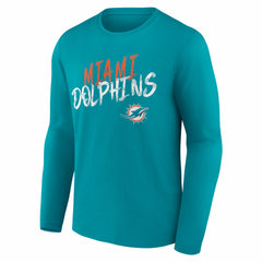 Hustle Personalized Name & Number Long Sleeve T-Shirt - Miami Dolphins