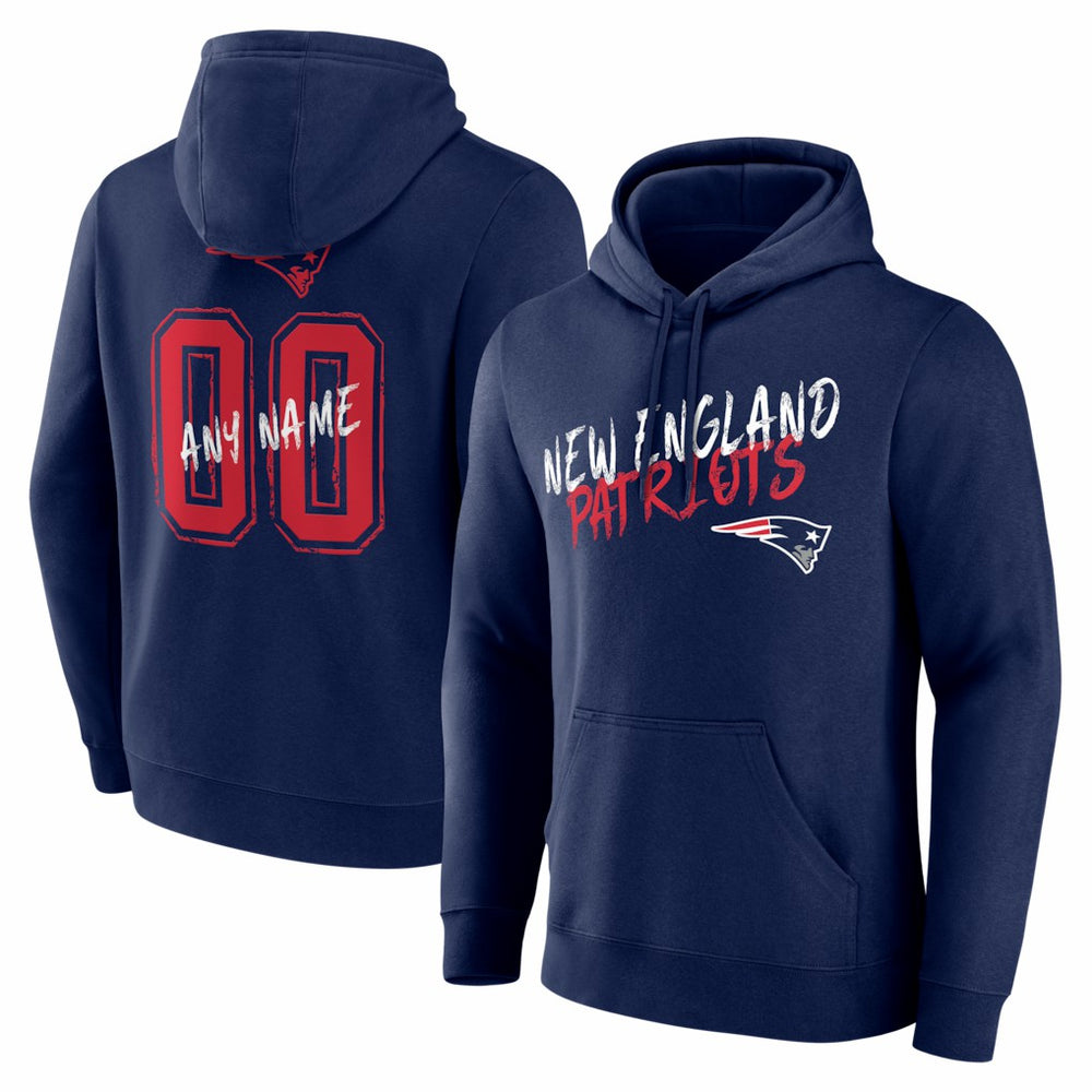 Hustle Personalized Name & Number Hoodie - New England Patriots