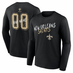 Hustle Personalized Name & Number Long Sleeve T-Shirt - New Orleans Saints