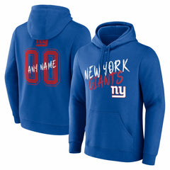 Hustle Personalized Name & Number Hoodie - New York Giants