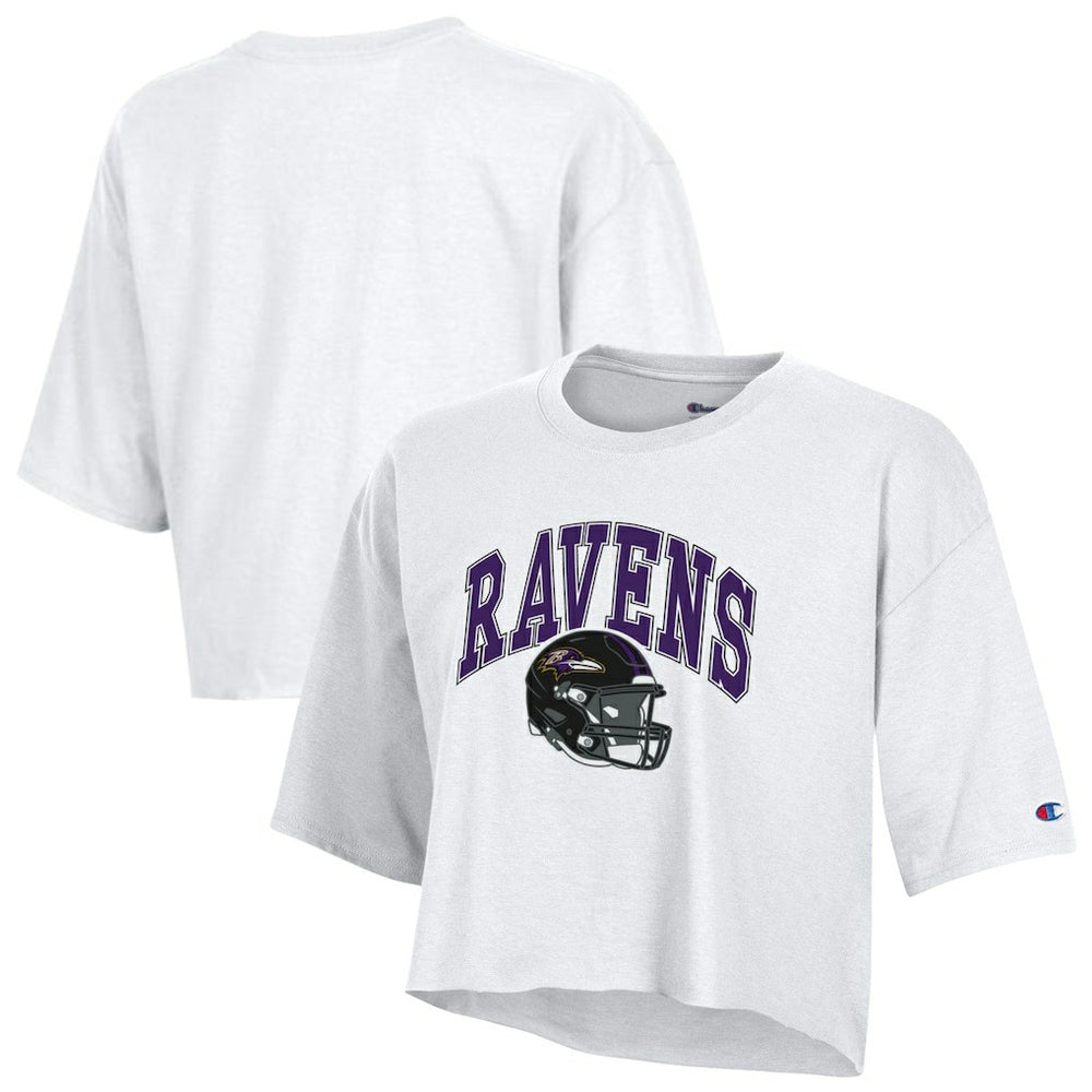 Women's Boyfriend Cropped T-Shirt - Baltimore Ravens