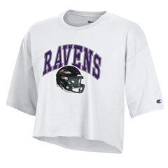 Women's Boyfriend Cropped T-Shirt - Baltimore Ravens