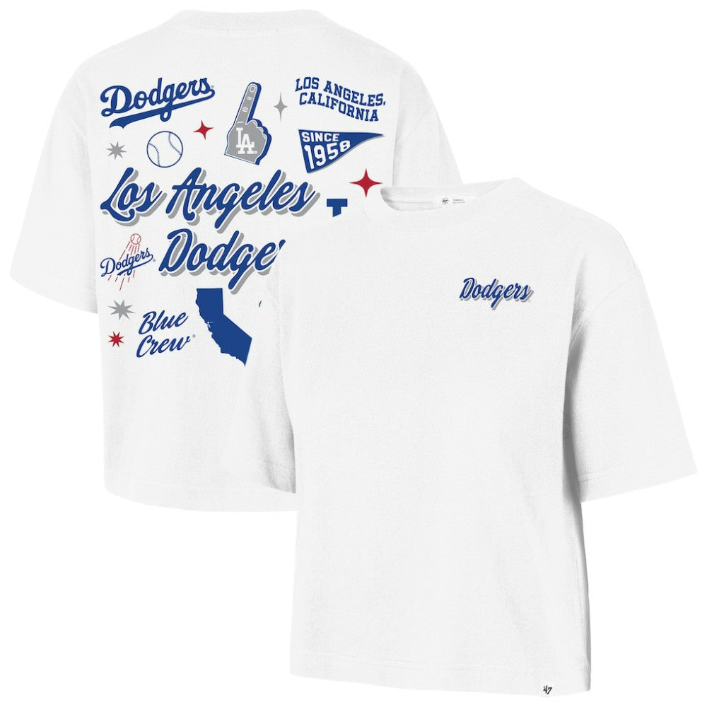 MLB Los Angeles Dodgers '47 Women's Collage Script Reed City T-Shirt