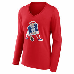Drake Maye Women's Nickname V-Neck Long Sleeve T-Shirt - New England Patriots