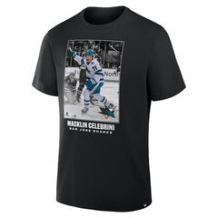 NHL Black Macklin Celebrini San Jose Sharks NHL Moments Legacy T-Shirt