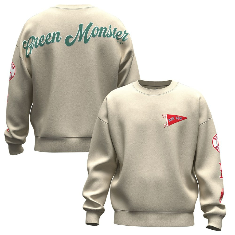 MLB Boston Red Sox Fanatics Unisex Spirit Jersey Fleece Crewneck Pennant Sweatshirt